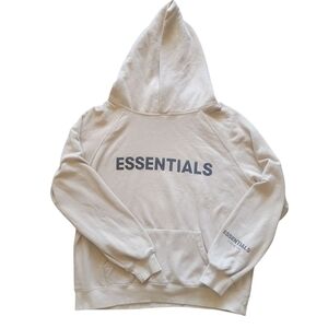 Essentials Fear Of God Hoodie Sweatshirt Mens Small Cream Pullover Comfort